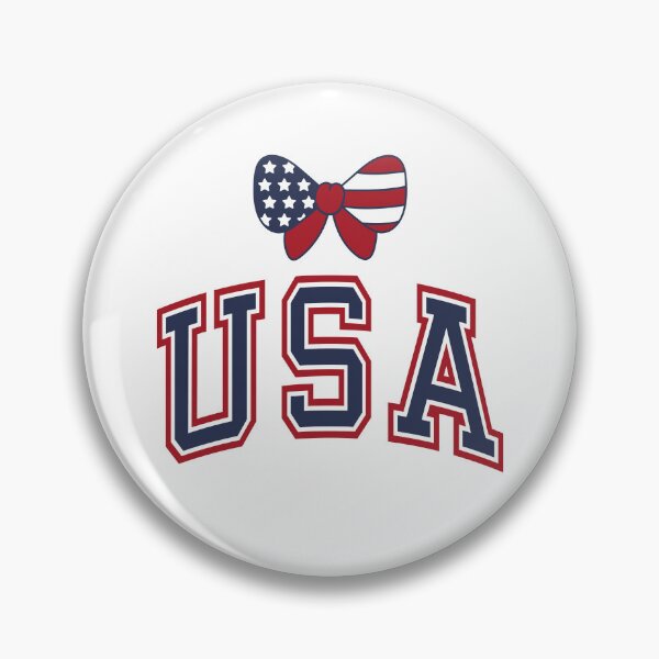Item preview, USA Patriotic Bow & Varsity Lettering Design – American Flag Coquette Style Graphic for Fourth of July designed and sold by OmCollections.