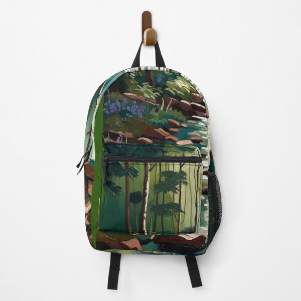 Item preview, Vibrant Impasto Forest Stream Woodland Lavender Landscape designed and sold by Nexus Space.