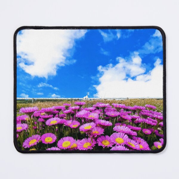 Item preview, Vivid Magenta Fleabane Meadow under Brilliant Blue Sky designed and sold by Ins-by-NP.