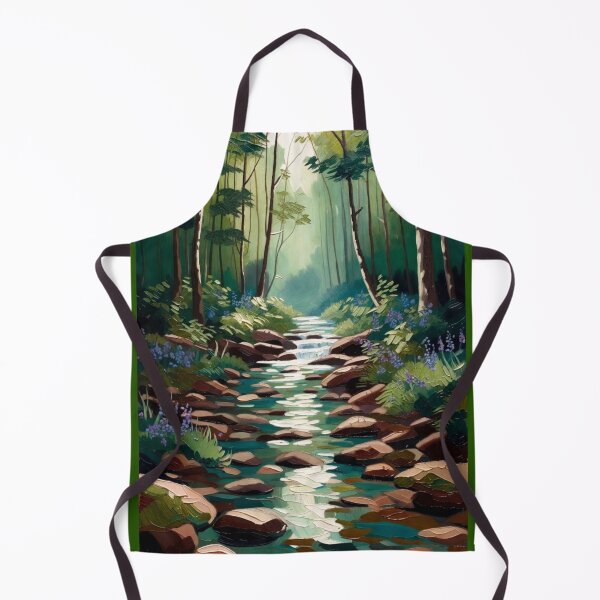 Item preview, Vibrant Impasto Forest Stream Woodland Lavender Landscape designed and sold by Nexus Space.