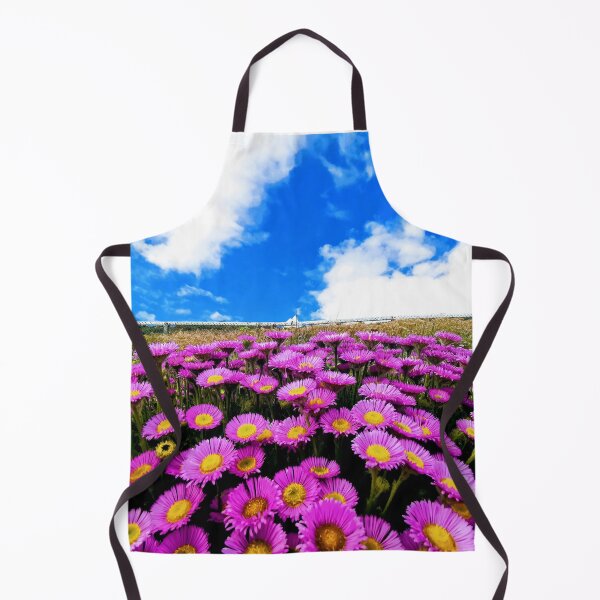 Item preview, Vivid Magenta Fleabane Meadow under Brilliant Blue Sky designed and sold by Ins-by-NP.