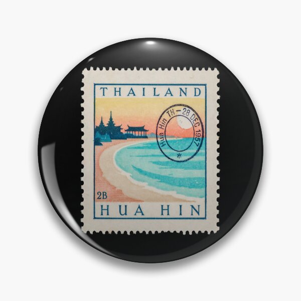 Item preview, Hua Hin Thailand Coastal Postage Stamp Travel Sticker designed and sold by stickercuffs.