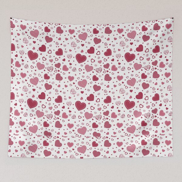 Item preview, Cute Red Pink Doodle Hearts Seamless Pattern designed and sold by Zaya_art.