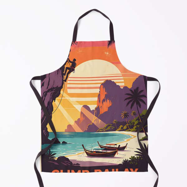 Item preview, Railay Beach Retro Sunset Beach Poster Thailand designed and sold by Spirit of Siam.