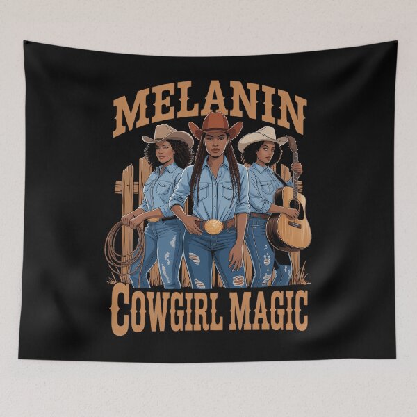 Item preview, Melanin Black Cowgirl Magic Western Juneteenth Black History designed and sold by SapfireStuArt.