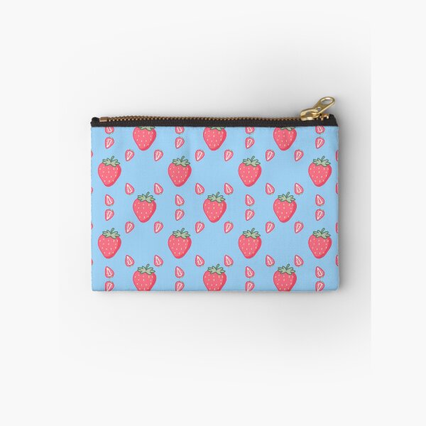Item preview, Kawaii Strawberry Seamless pattern with blue background designed and sold by Sugarflumpairy2.