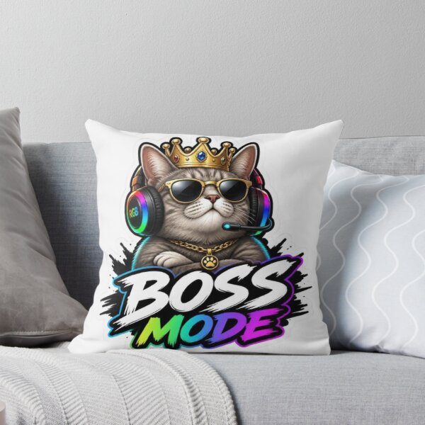Item preview, Boss Mode Kitty Gaming Sticker designed and sold by Stylestickers55.
