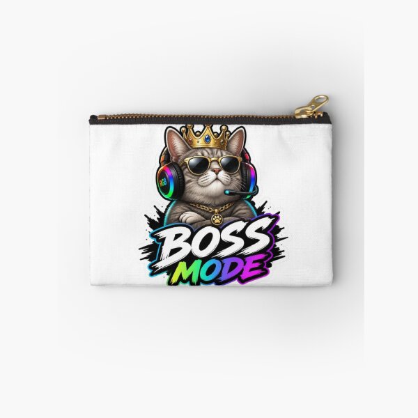 Item preview, Boss Mode Kitty Gaming Sticker designed and sold by Stylestickers55.