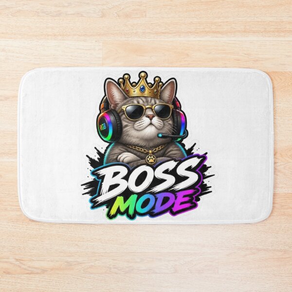Item preview, Boss Mode Kitty Gaming Sticker designed and sold by Stylestickers55.