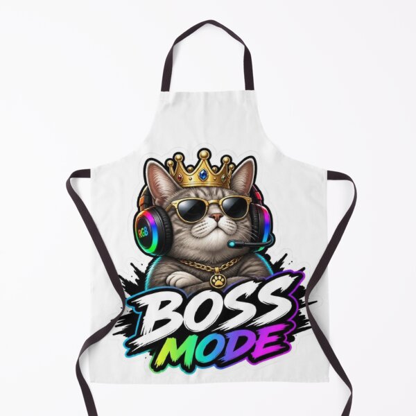 Item preview, Boss Mode Kitty Gaming Sticker designed and sold by Stylestickers55.