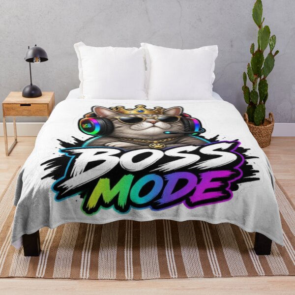 Item preview, Boss Mode Kitty Gaming Sticker designed and sold by Stylestickers55.