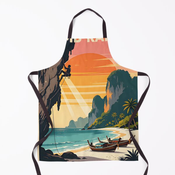 Item preview,  Railay beach Retro Sunset Beach Poster Thailand designed and sold by Spirit of Siam.