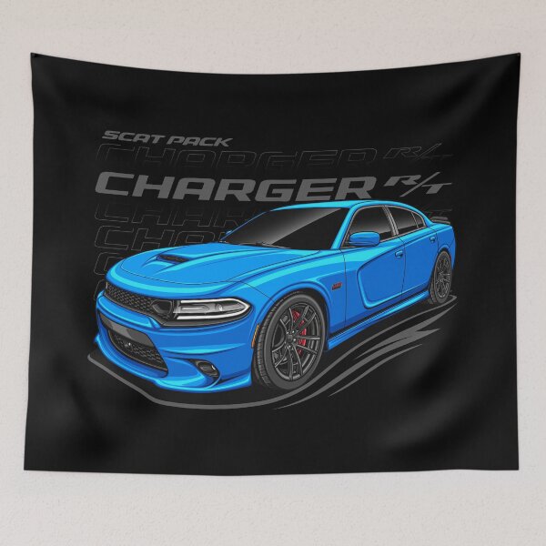 Item preview, Charger R/T Scat Pack 2018 (Frostbite Blue) designed and sold by JioojiProject.