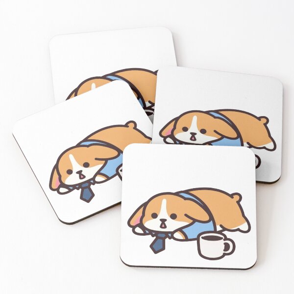 Item preview, Tired Corgi in the office - Home office humor designed and sold by design-rebell.