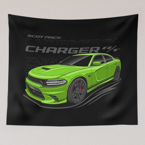Item preview, Charger R/T Scat Pack 2018 (Lime Green) designed and sold by JioojiProject.
