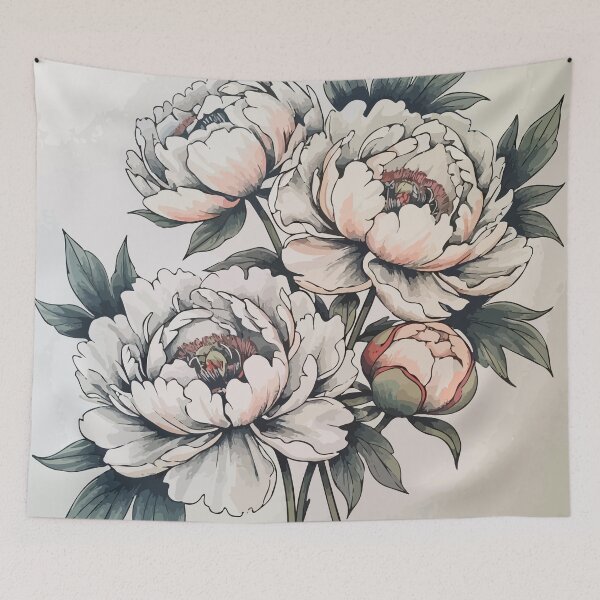 Item preview, Peonies vintage pattern designed and sold by Grypis.