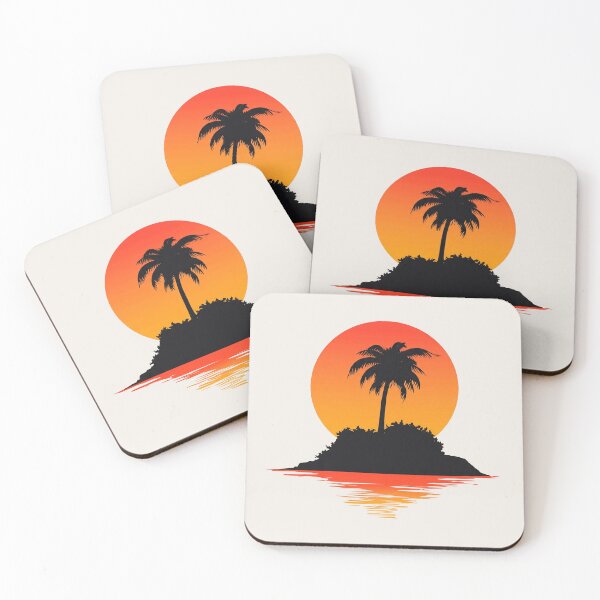 Item preview, Tropical Island Sunset Gift for Him Serene Palm Tree designed and sold by PixelQ.