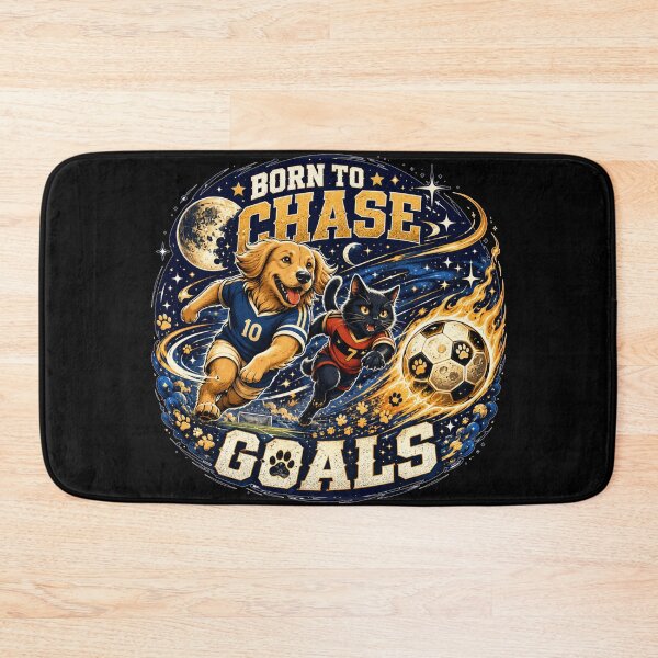 Aperçu de l'œuvre Born To Chase Goals Soccer Pets créée et vendue par MoonStitch.
