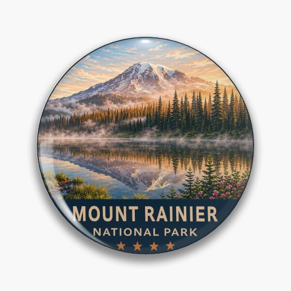 Item preview, Mount Rainier National Park Retro Design designed and sold by Gideon Emmerich.