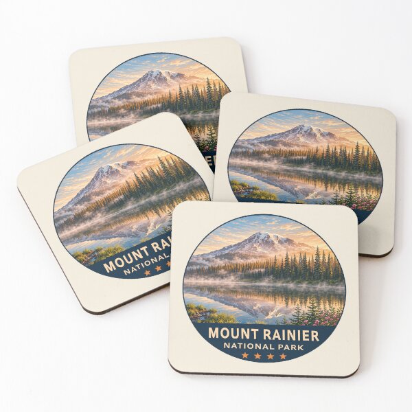 Item preview, Mount Rainier National Park Retro Design designed and sold by Gideon Emmerich.