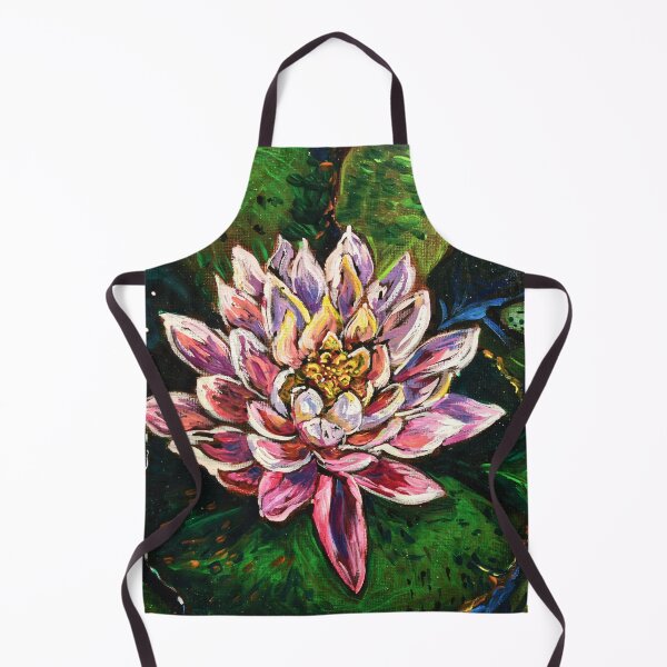 Item preview, Water lily in the pond – oil painting designed and sold by LittleVenetia.