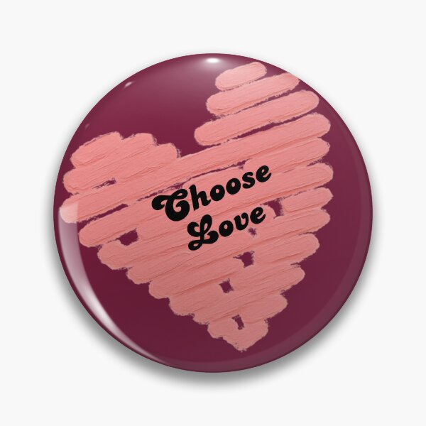 Item preview, Choose Love – Hand Painted Pink Heart Typography | Romantic Valentine's Day Design designed and sold by VariusDesigns.