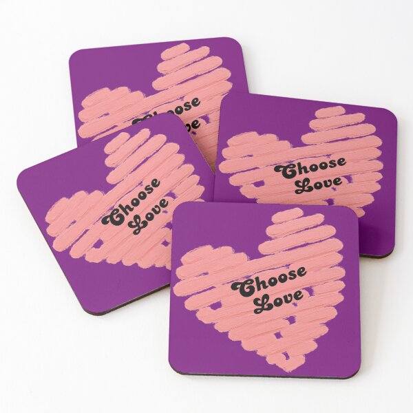 Item preview, Choose Love – Hand Painted Pink Heart Typography | Romantic Valentine's Day Design designed and sold by VariusDesigns.