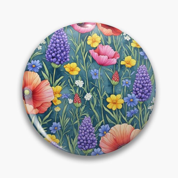 Item preview, Vibrant Wildflower Meadow Blue Seamless Pattern designed and sold by dcohea.