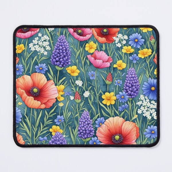 Item preview, Vibrant Wildflower Meadow Blue Seamless Pattern designed and sold by dcohea.
