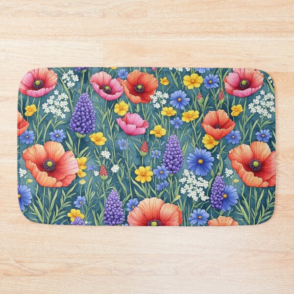 Item preview, Vibrant Wildflower Meadow Blue Seamless Pattern designed and sold by dcohea.