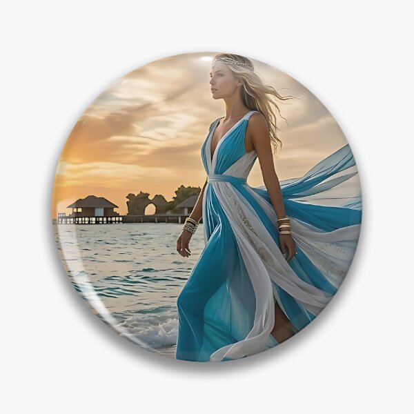 Item preview, Ethereal Blonde Model in Maldives Sunset Couture designed and sold by ToxicInkArt.
