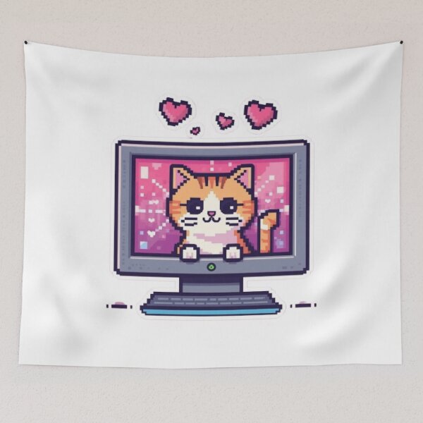 Item preview, Cat.exe Running Gaming Sticker designed and sold by Stylestickers55.