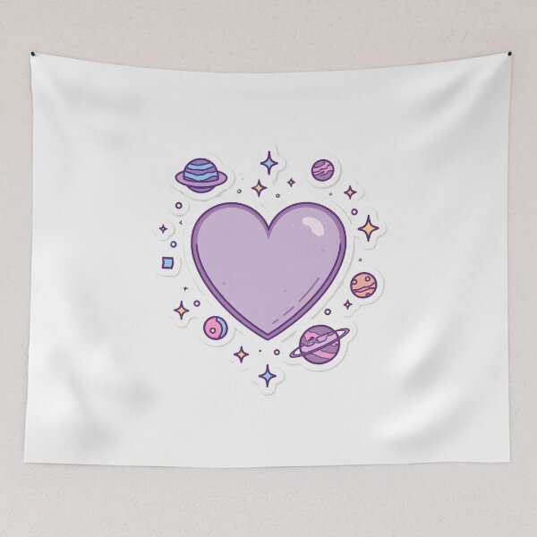 Item preview, Purple Galaxy Heart Sticker | Cute Space Aesthetic Planet Love Design designed and sold by dreamz-world.