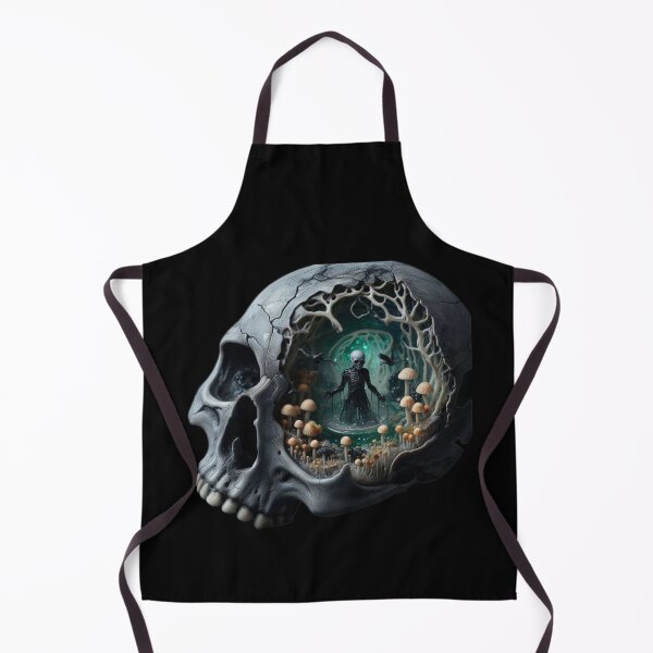Item preview, The Necromancer's Mind – Crow and Mushroom Skull designed and sold by LujziWorld.