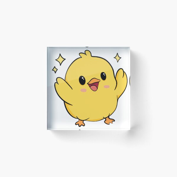 Item preview, Happy Kawaii Baby Chick Cheerful Yellow Bird Sparkles designed and sold by LYAN-STORE.