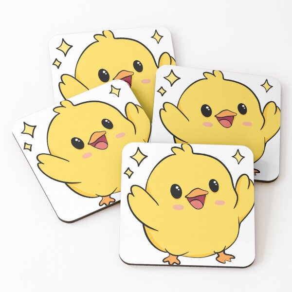 Item preview, Happy Kawaii Baby Chick Cheerful Yellow Bird Sparkles designed and sold by LYAN-STORE.