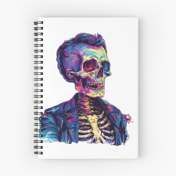 Item preview, Vintage Skeleton Goth Vibrant Illustration designed and sold by Shadow-Stone.
