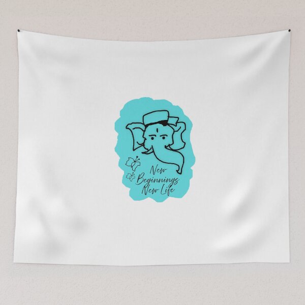 Item preview, Minimalist Lord Ganesha Line Art | New Beginnings, New Life | Modern Spiritual Art designed and sold by Cozyroomdairies.