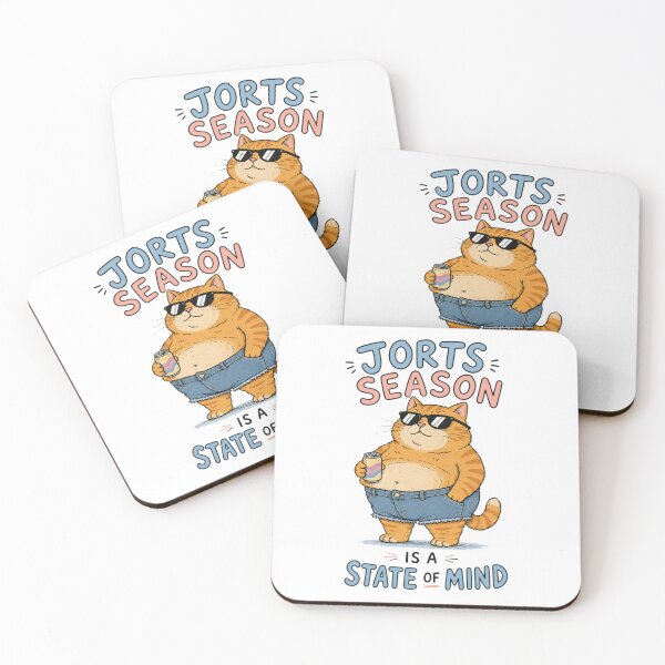 Item preview, Jorts Season State Of Mind Funny Orange Cat designed and sold by MayaDelaye.