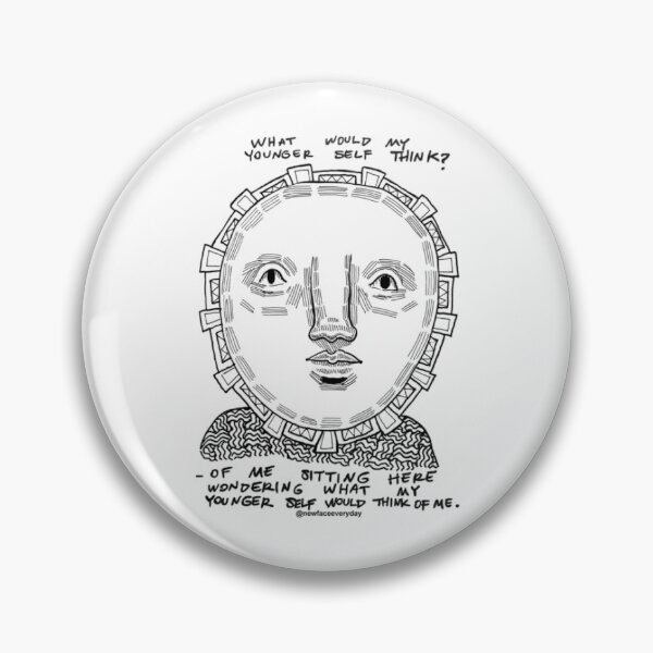 Item preview, My Younger Self Nostalgic Abstract Portrait Drawing designed and sold by Newfacedesi.