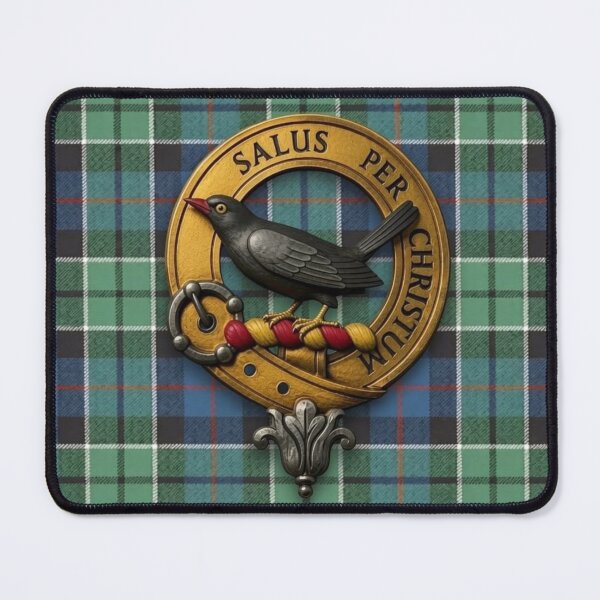 Item preview, Abernethy Crest and Leslie Hunting Tartan designed and sold by Kirrindy Designs.