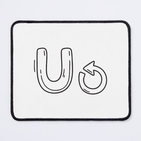 Item preview, Letter U Beside Undo Symbol designed and sold by rasagamastore.