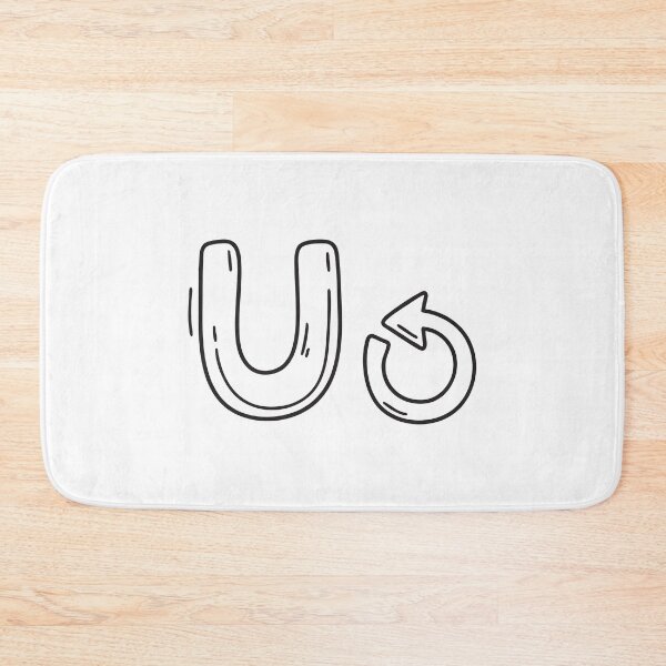 Item preview, Letter U Beside Undo Symbol designed and sold by rasagamastore.