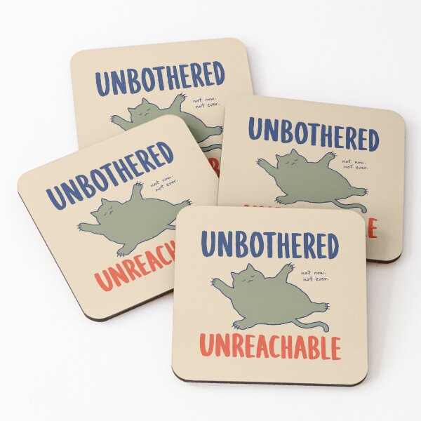 Item preview, Unbothered Unreachable Introvert Cat Office Desk designed and sold by bosamji.