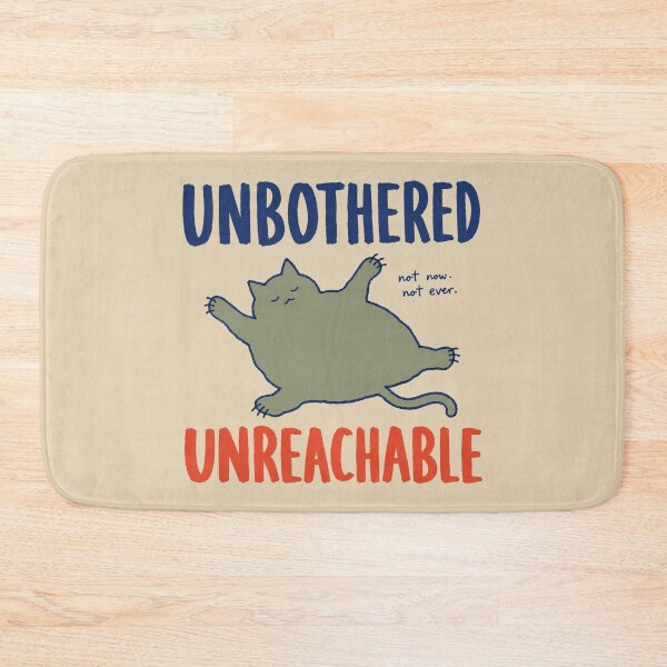 Item preview, Unbothered Unreachable Introvert Cat Office Desk designed and sold by bosamji.