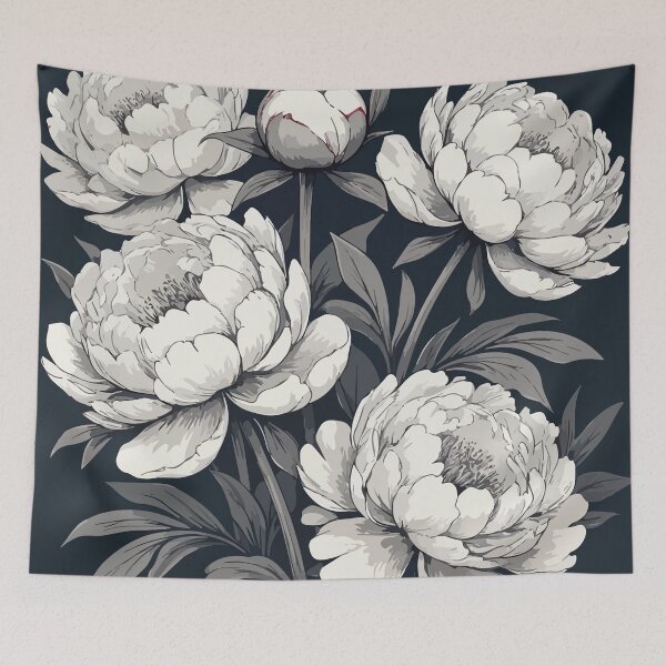 Item preview, Peonies vintage pattern designed and sold by Grypis.