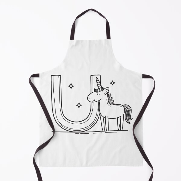 Item preview, Letter U Beside Unicorn designed and sold by rasagamastore.