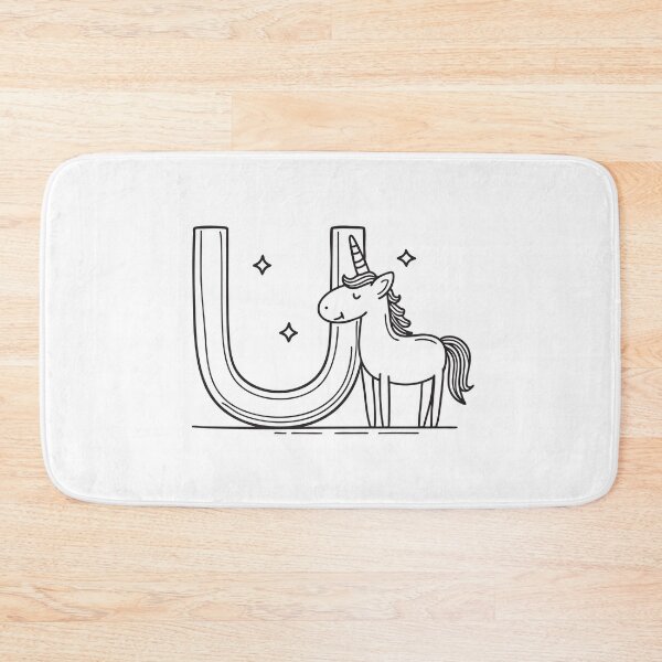 Item preview, Letter U Beside Unicorn designed and sold by rasagamastore.