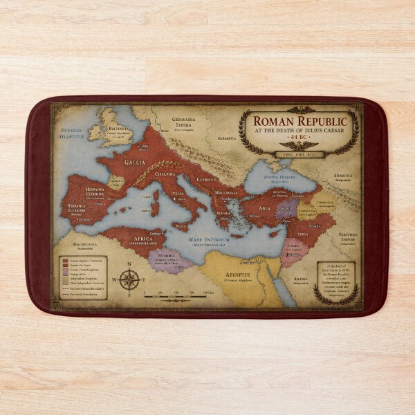 Item preview, Roman Republic Map (44 BC) | Julius Caesar Historical Atlas designed and sold by AtlasFactory.