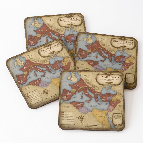 Item preview, Roman Republic Map (44 BC) | Julius Caesar Historical Atlas designed and sold by AtlasFactory.